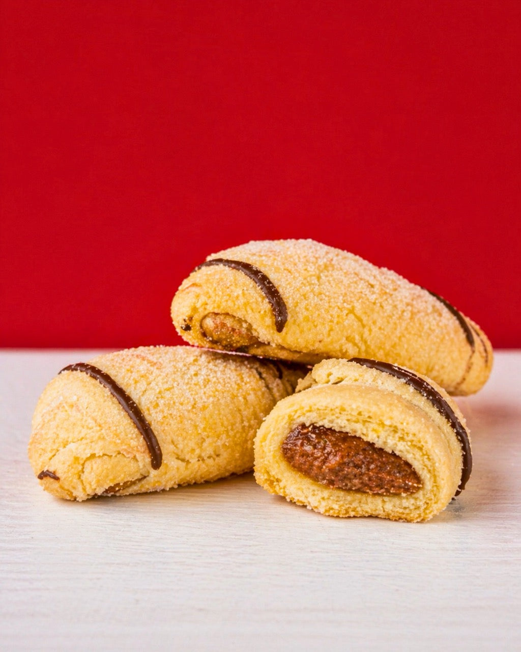 Mini Ciabattine Chocolate from Medri Tiramisu Cafe, close-up of small chocolate-flavored bread rolls on a serving tray.