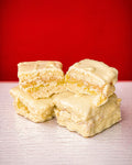 Mini pistachio Saker by Medri Tiramisu Cafe, showing a close-up of the small, crispy treat with pistachio filling.