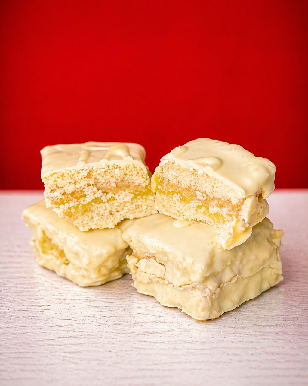 Mini pistachio Saker by Medri Tiramisu Cafe, showing a close-up of the small, crispy treat with pistachio filling.