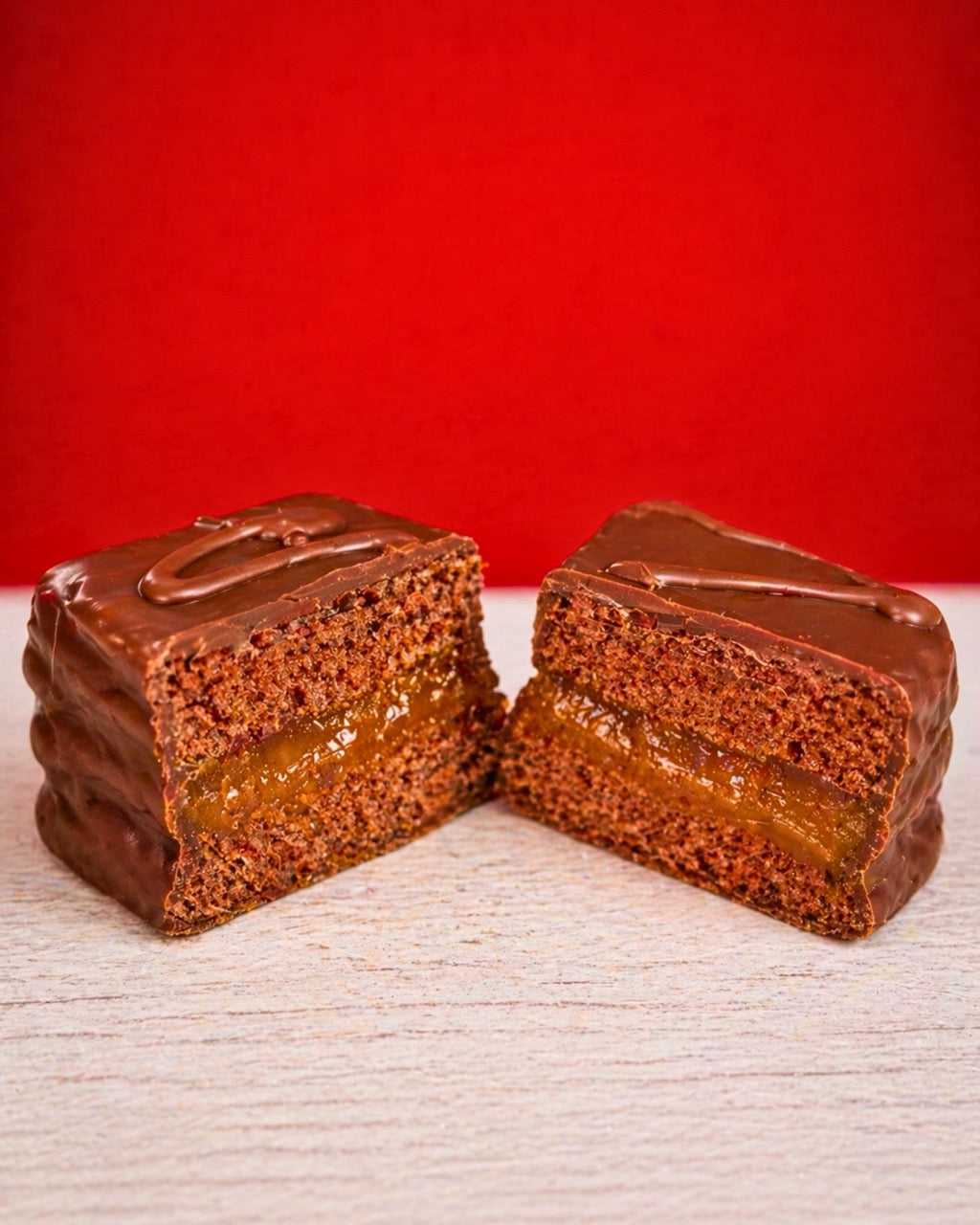 Mini chocolate Saker from Medri Tiramisu Cafe, featuring rich chocolate glaze and delicate pastry layers, served on a white plate.