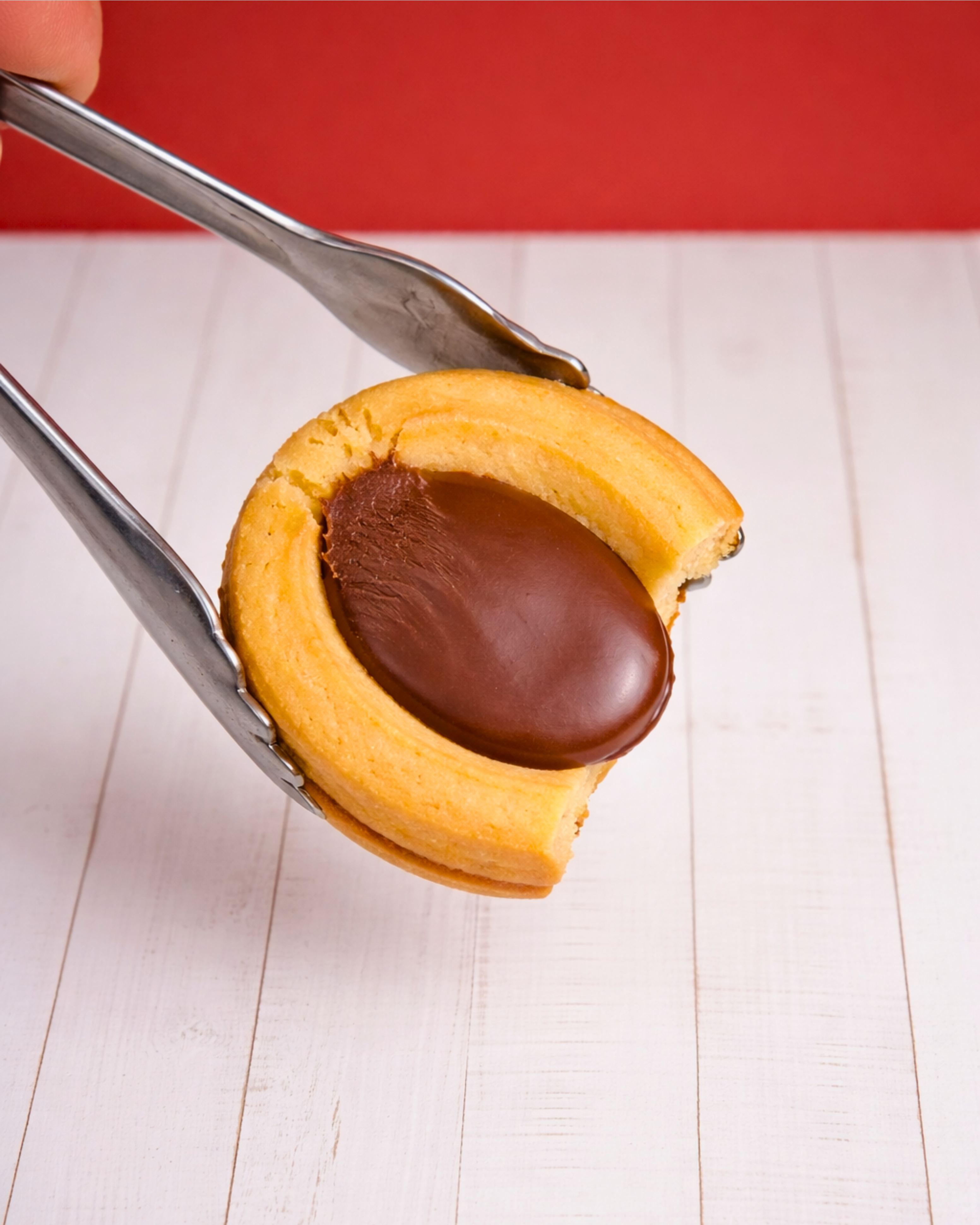 Medri Occhi di Bue Nocciola cookies with hazelnut filling, golden-brown exterior, and crispy texture.