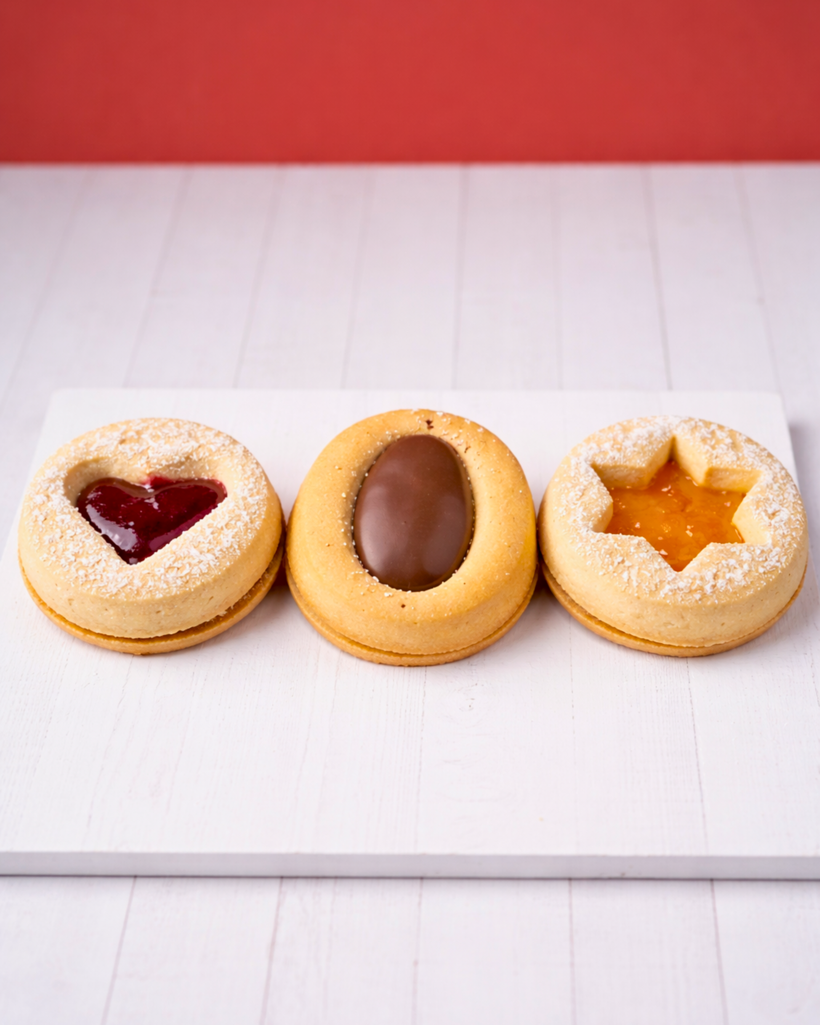 Assorted Medri Occhi di Bue Mixto cookies in a box, featuring a variety of classic Italian biscuit styles and flavors.