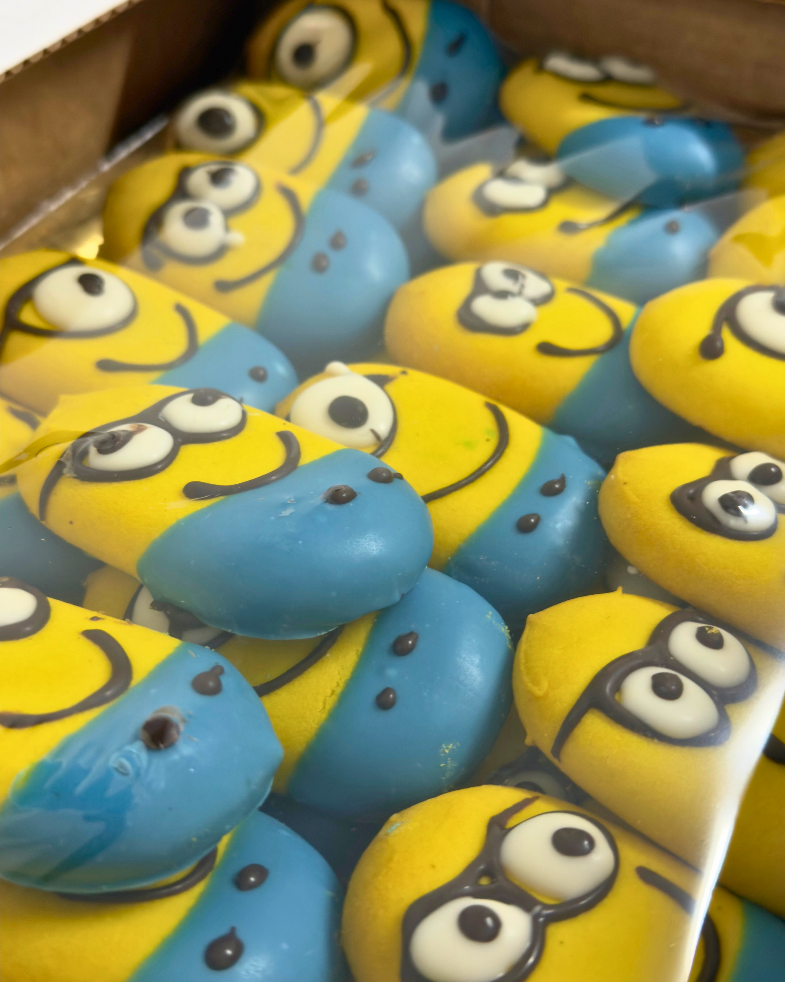 Chocolate-filled Minions pastries from Medri Tiramisu Cafe, showing their cute Minions shape and rich chocolate filling.